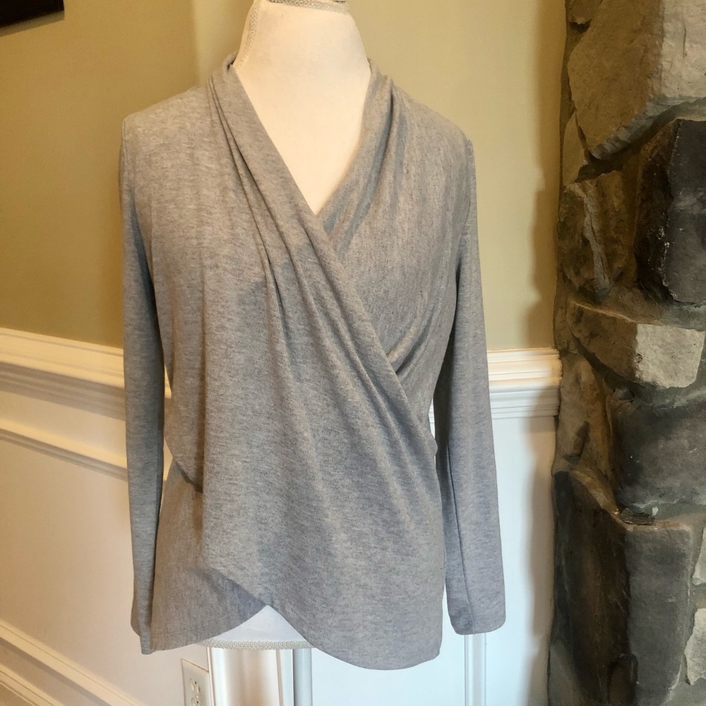 NWOT 1. STATE- Wrap Long Sleeve Top